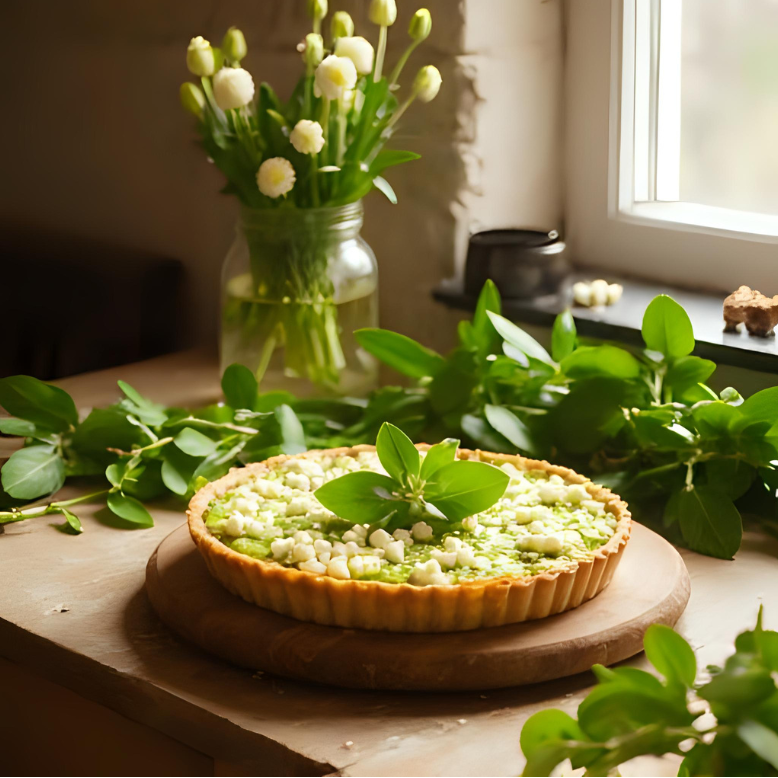 chickweed and pea tart