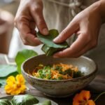 Nasturtium leaf dolmas