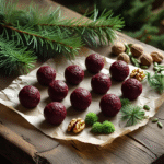Beetroot and walnut energy bites