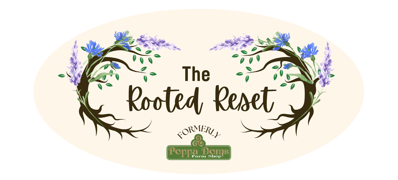 The rooted reset logo
